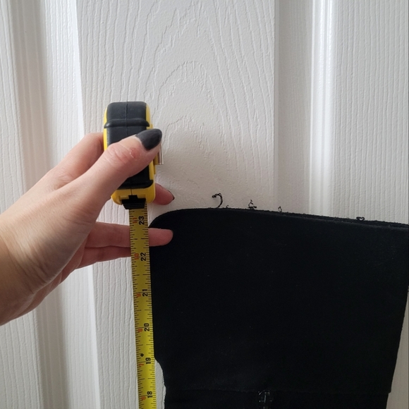 Zara TRF Chunky Heeled OTK Boots - Picture 12 of 12